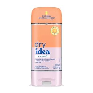 DRY IDEA Unscented Gel Deodorant - Sensitive Skin, NEW